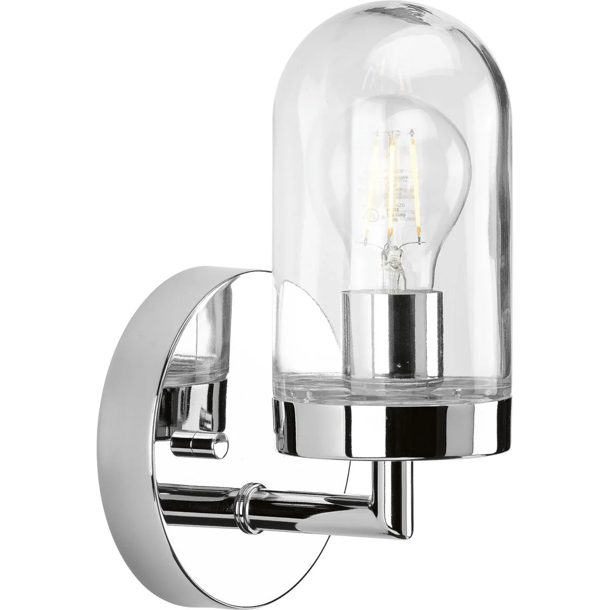 Signal Collection One-Light Clear Glass Bath Vanity Light