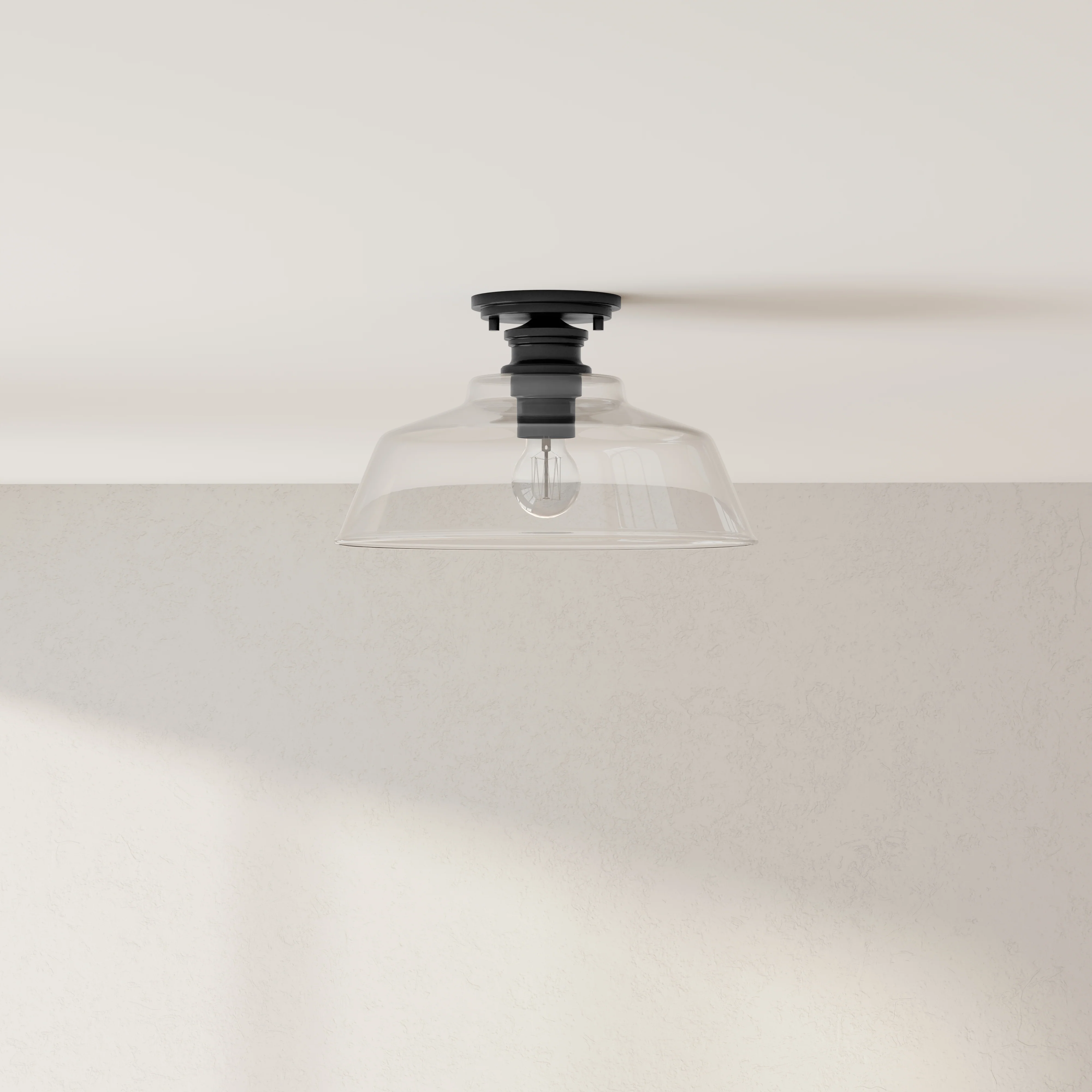 Singleton Collection One-Light 14" Medium Semi-Flush Mount Light