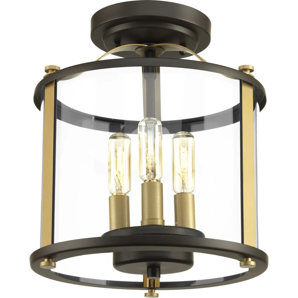 Squire Collection Three-Light Semi-Flush Convertible