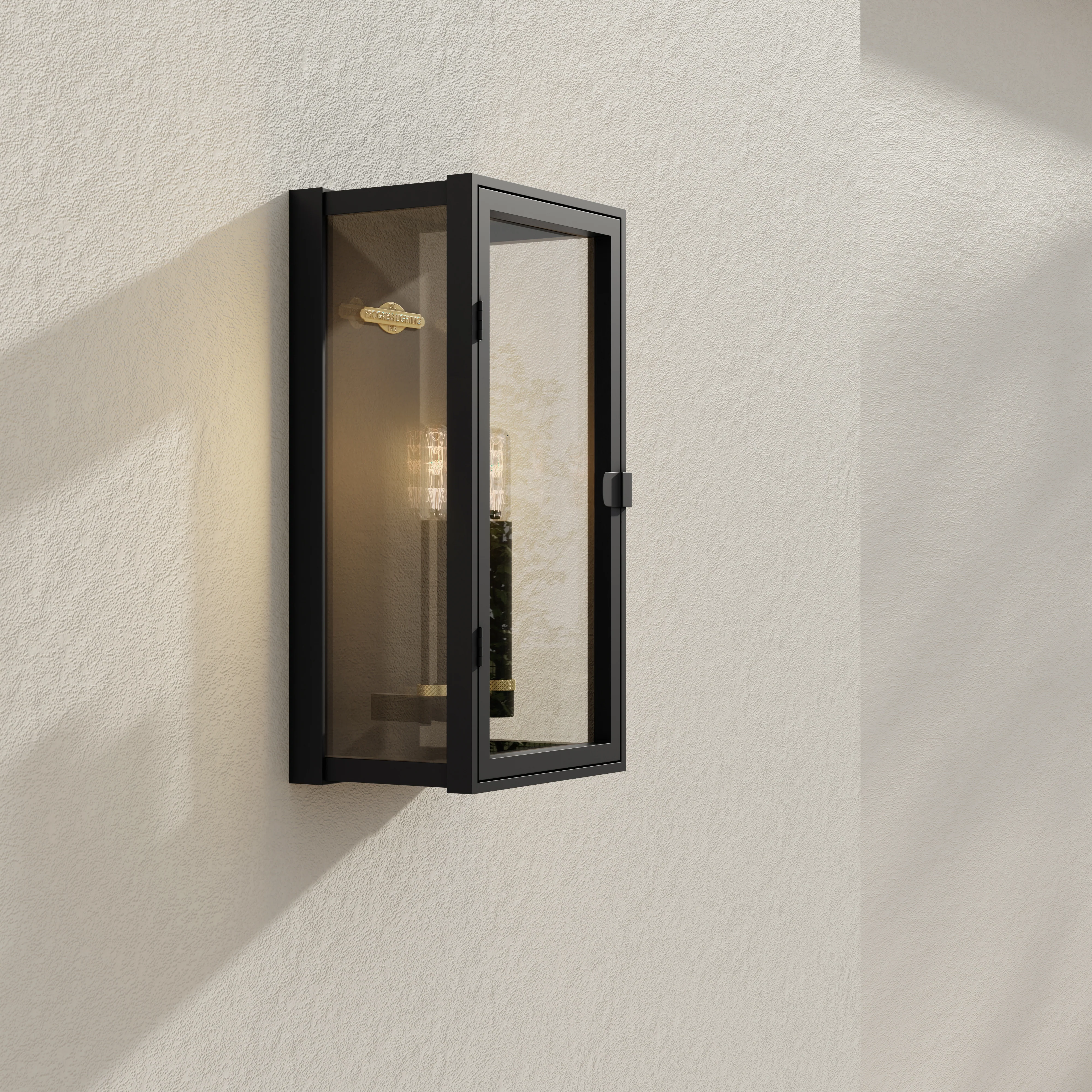 Stature Collection Two-Light Clear Glass Medium Outdoor Wall Lantern - Image 2
