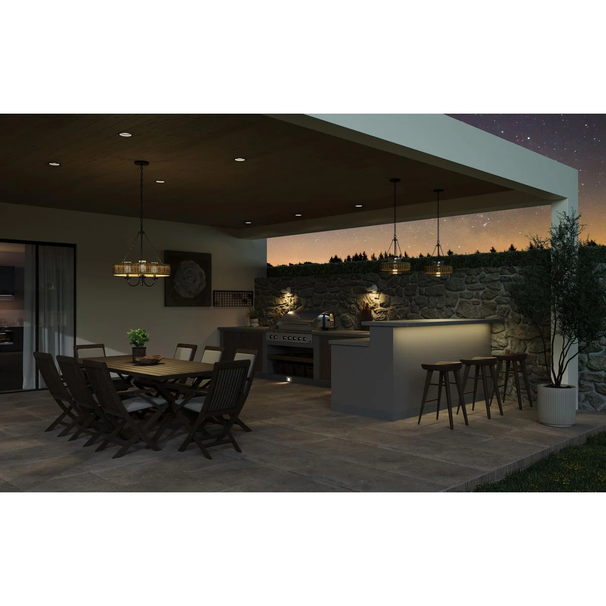 Strata Collection LED Outdoor Wall Lantern - Image 6
