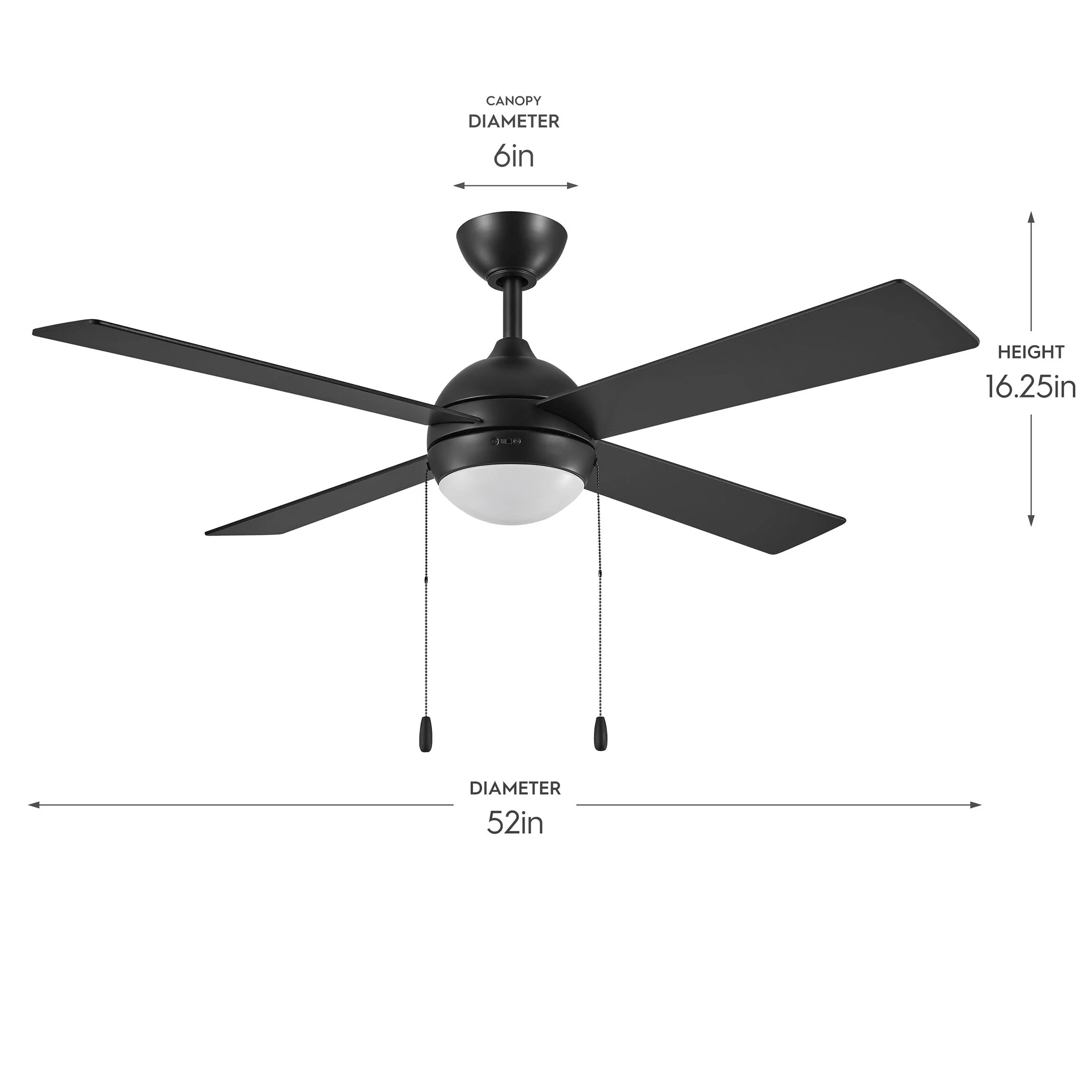Tavo Collection 52-in. Four-Blade LED Modern Ceiling Fan - Image 19