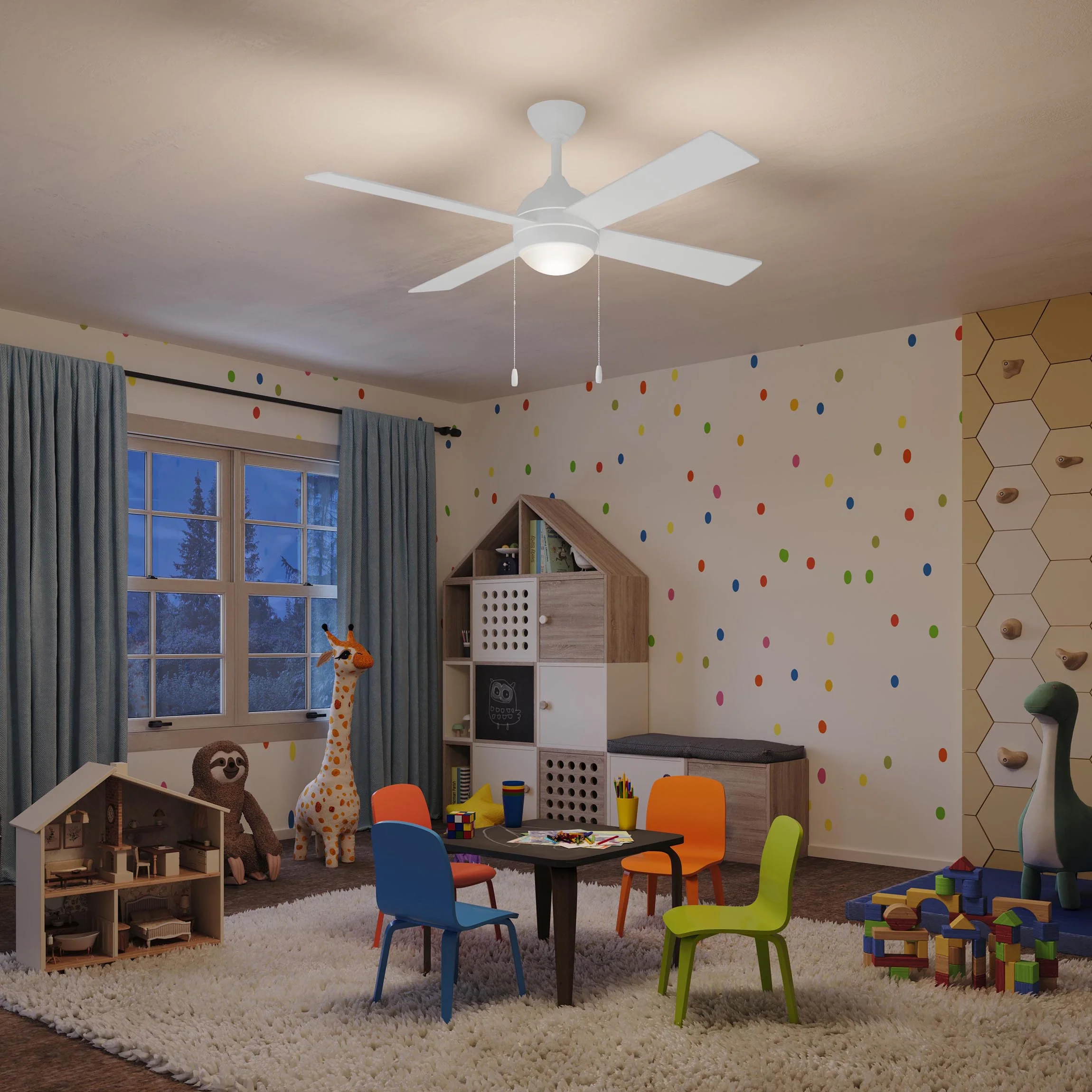 Tavo Collection 52-in. Four-Blade LED Modern Ceiling Fan - Image 32