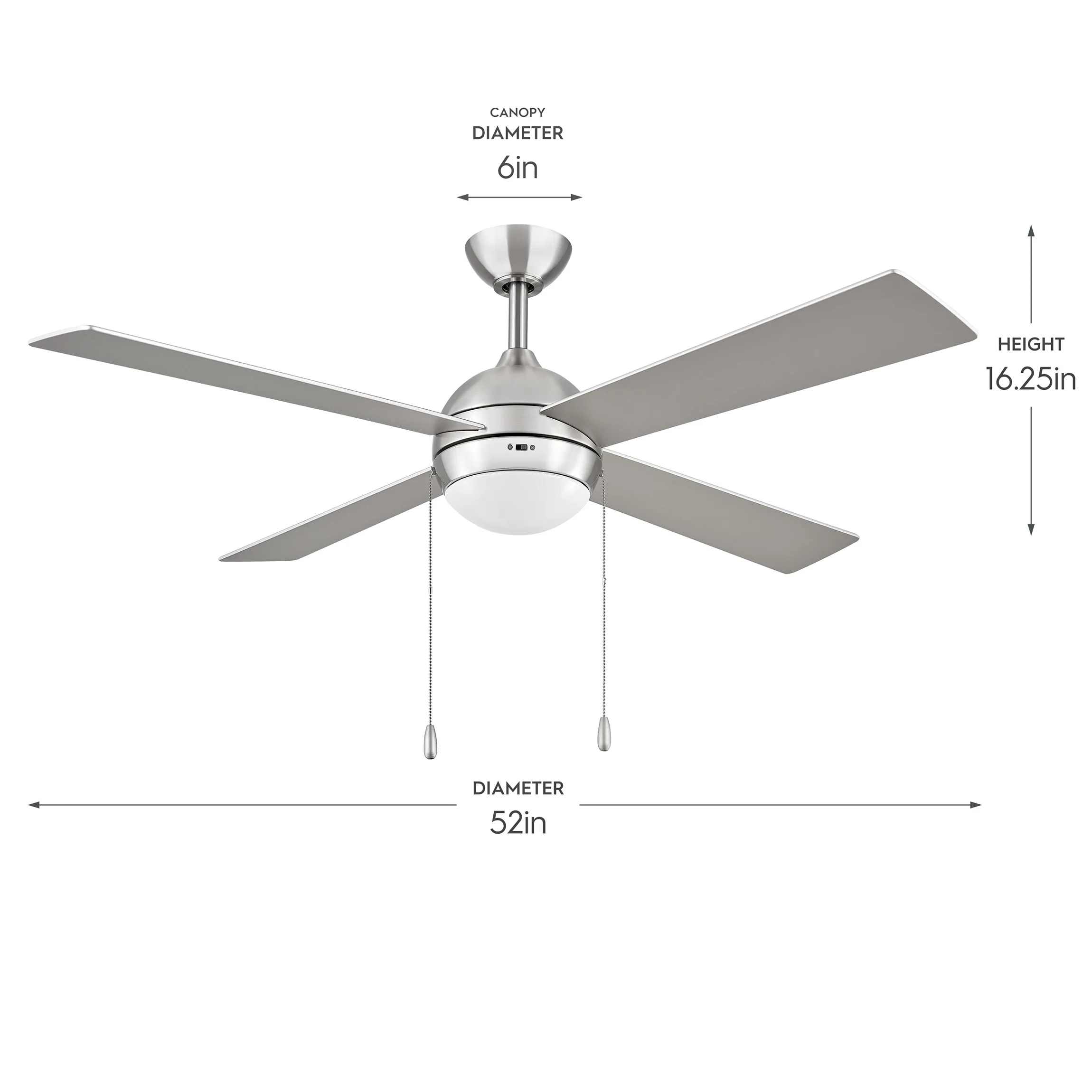 Tavo Collection 52-in. Four-Blade LED Modern Ceiling Fan - Image 4