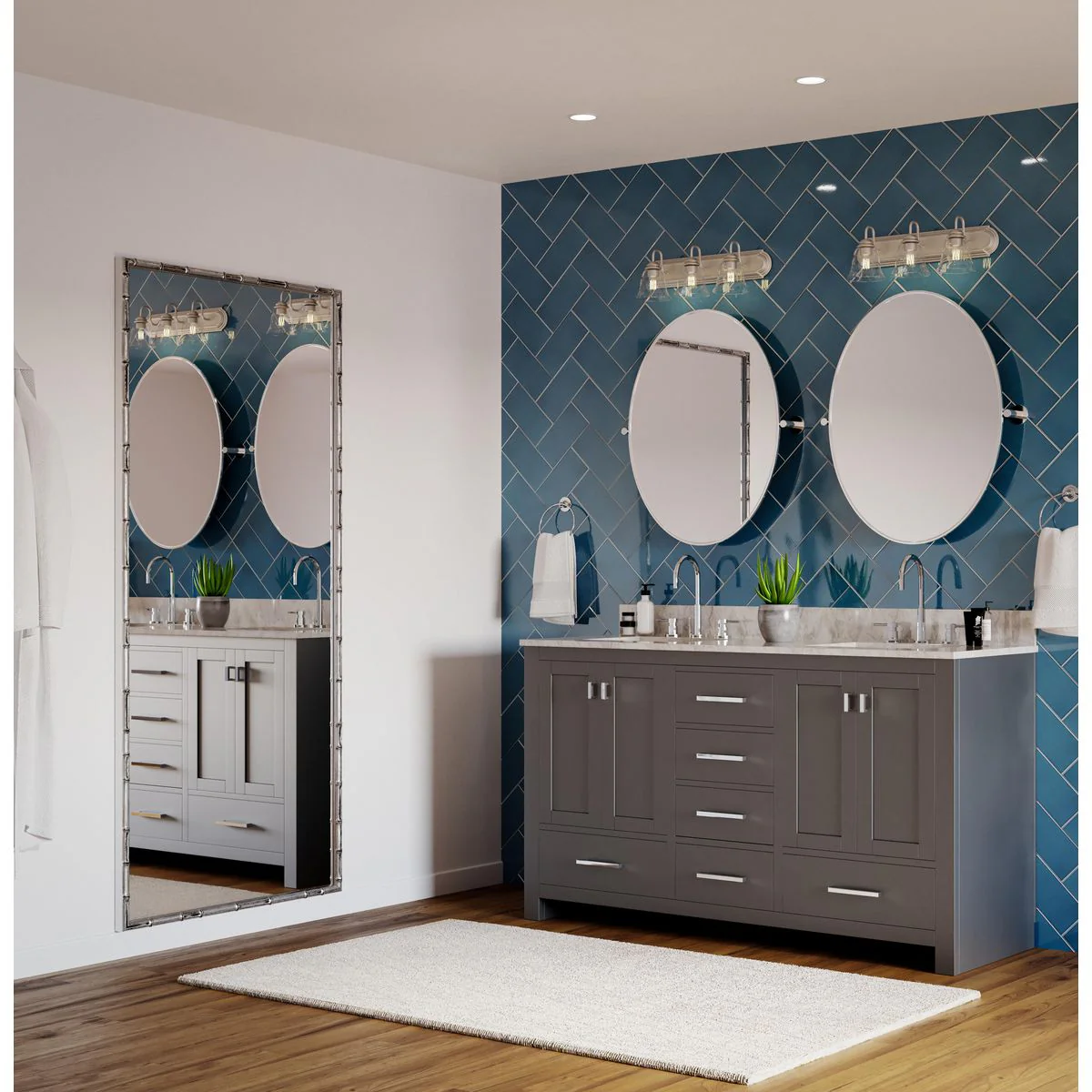 Three-Light Bath Vanity Light with Clear Glass for Bathroom - Image 3