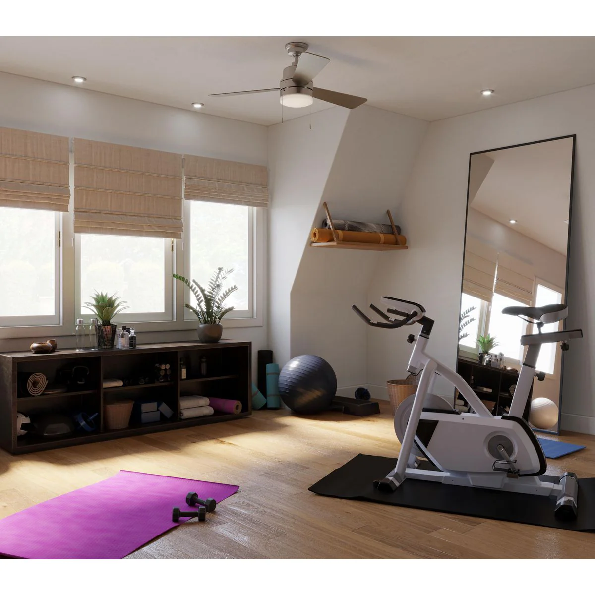 Trevina V 52" 3-Blade Indoor Ceiling Fan with Light Kit and White Opal Shade - Image 5