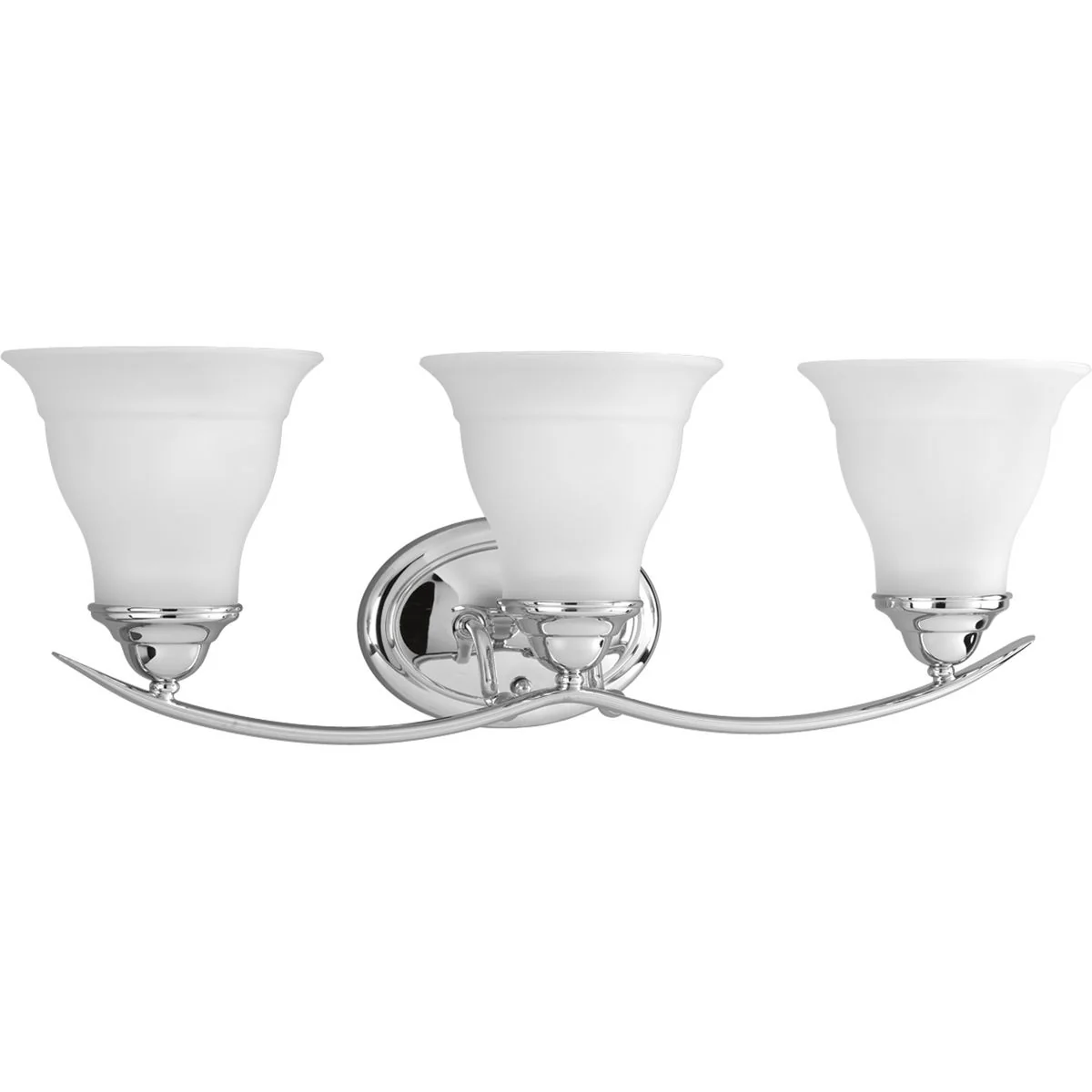 Trinity Collection Three-Light Etched Glass Bath Vanity Light - Image 2