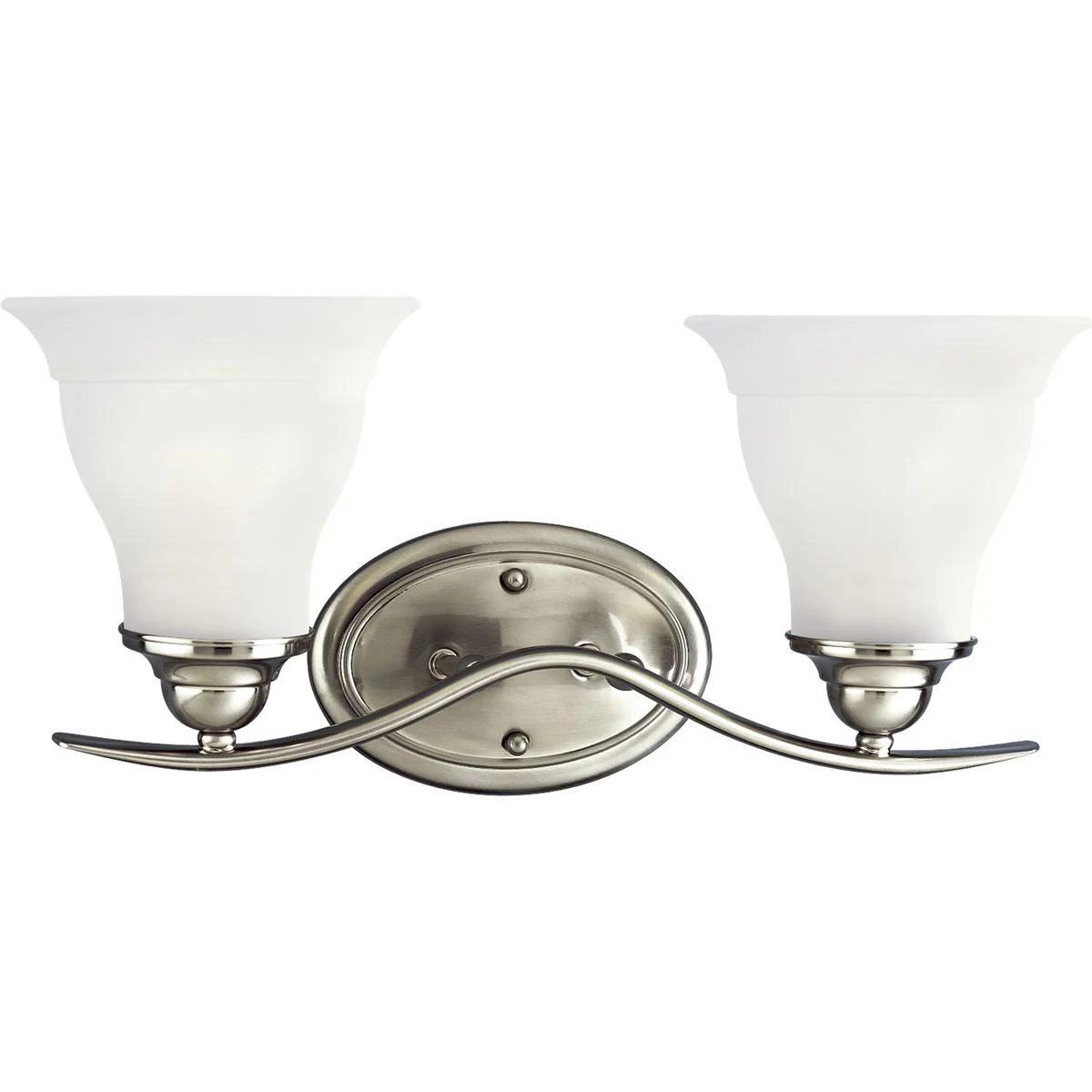Trinity Collection Two-Light Etched Glass Bath Vanity Light