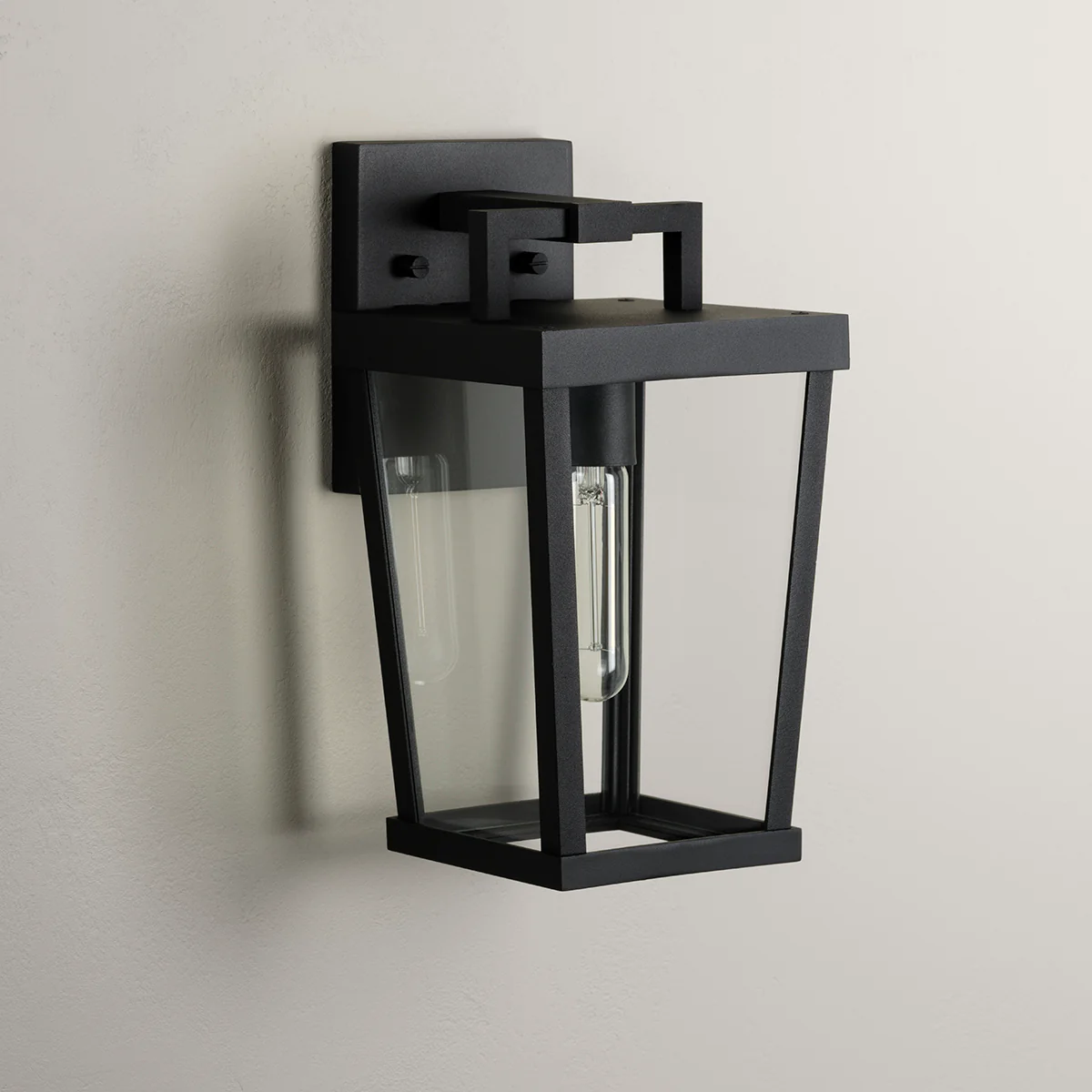 Tryon Collection One-Light Small Black New Traditional Outdoor Wall Lantern