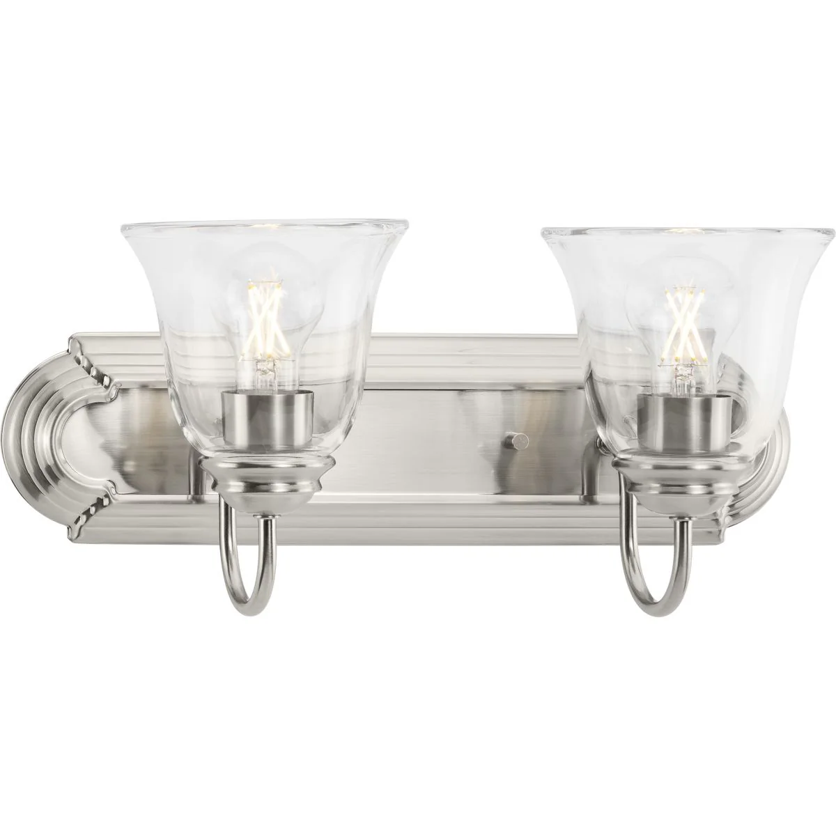 Two-Light Bath Vanity Light with Clear Glass for Bathroom - Image 2