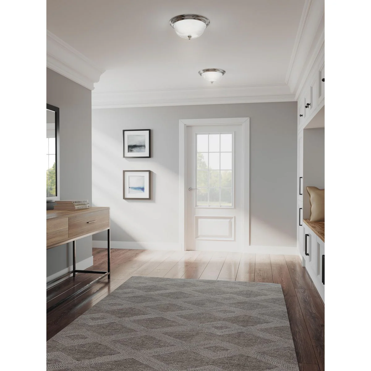 Two-Light Dome Glass 13-1/4" Close-to-Ceiling - Image 3