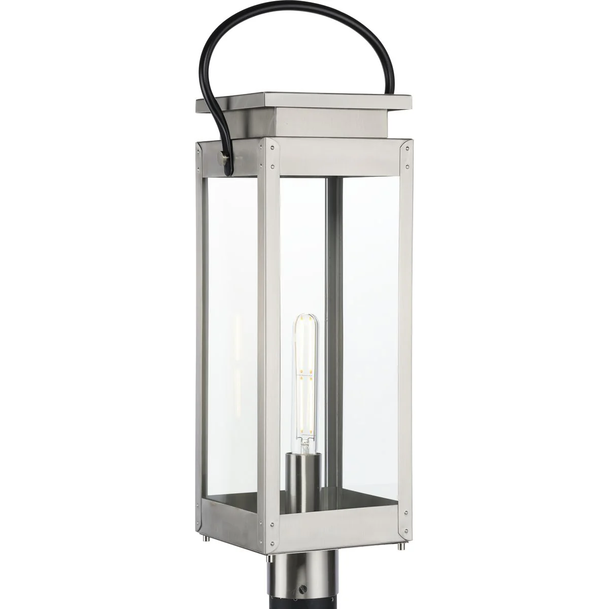 Union Square Collection One-Light Clear Glass Outdoor Post Lantern - Image 4
