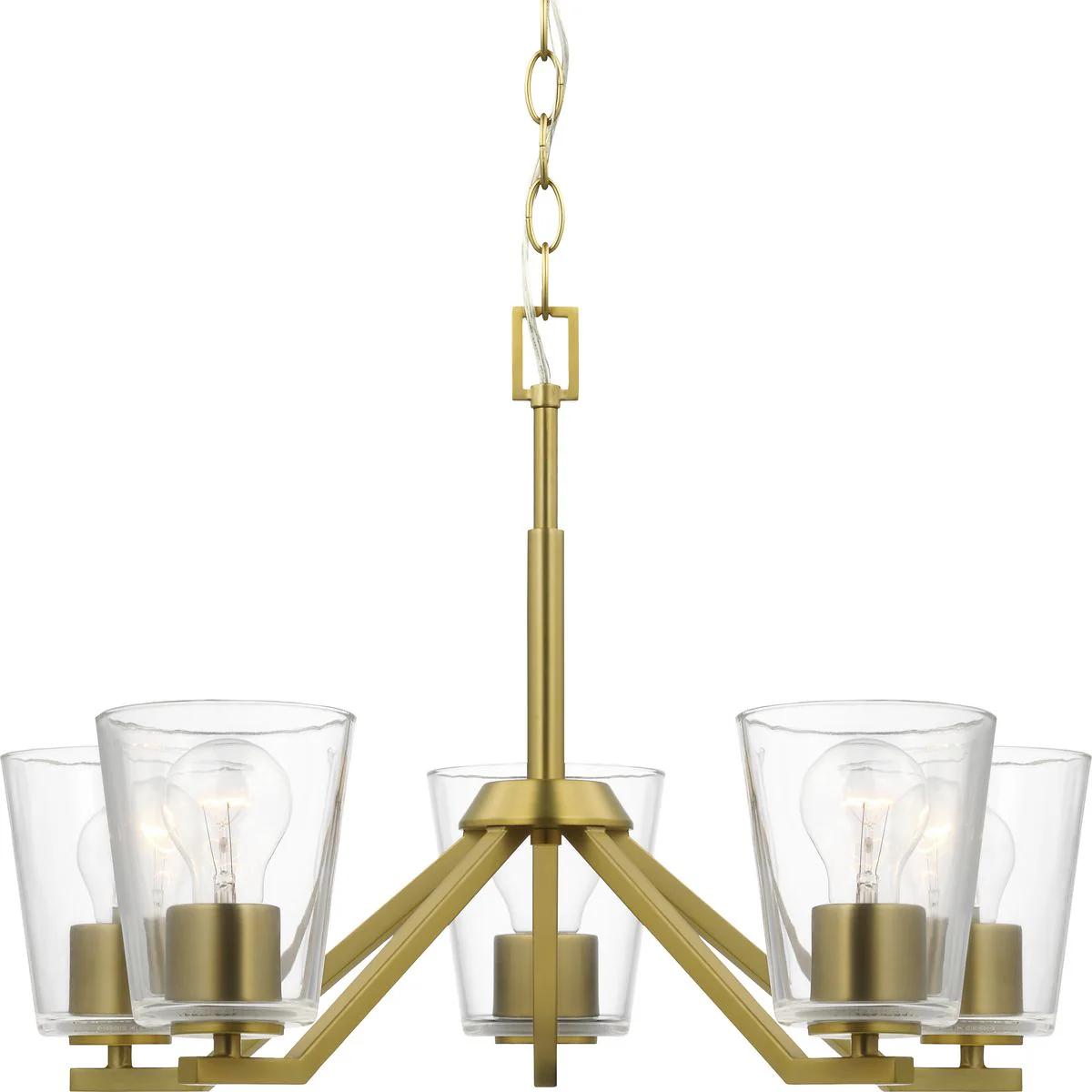 Vertex Collection Five-Light Clear Glass Chandelier - Image 2