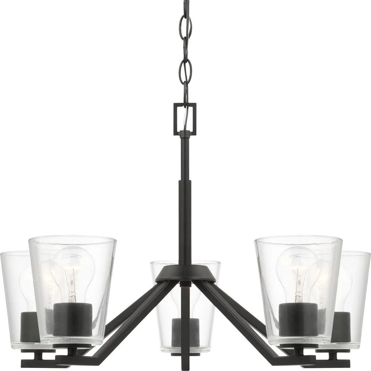 Vertex Collection Five-Light Clear Glass Chandelier - Image 3