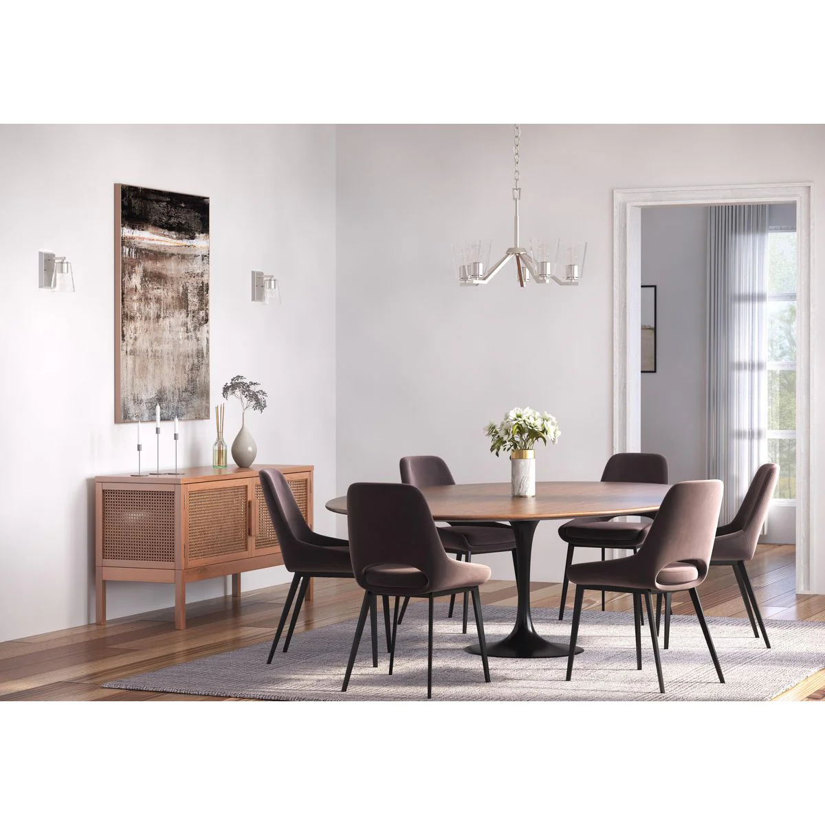 Vertex Collection Five-Light Clear Glass Chandelier - Image 4
