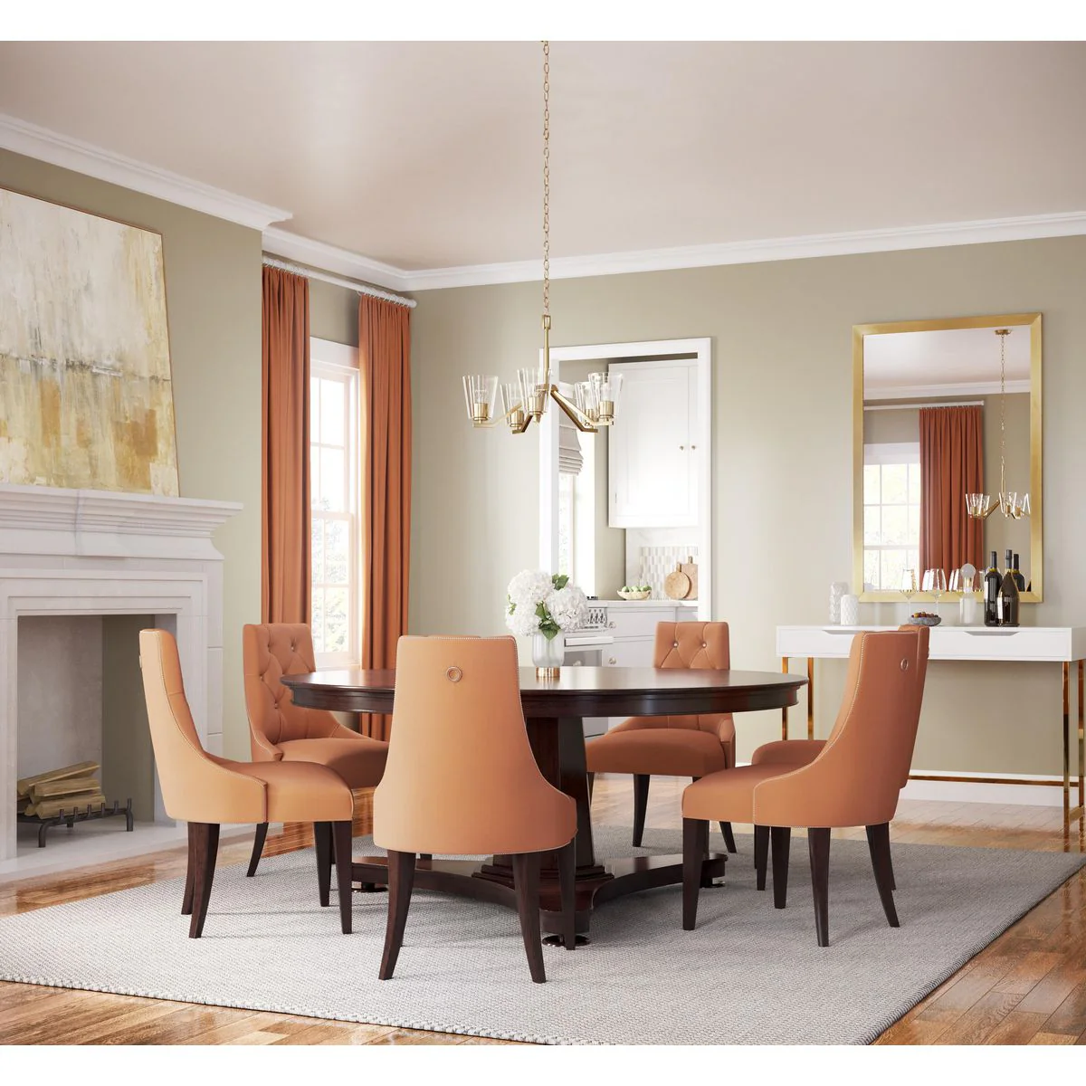 Vertex Collection Five-Light Clear Glass Chandelier - Image 5
