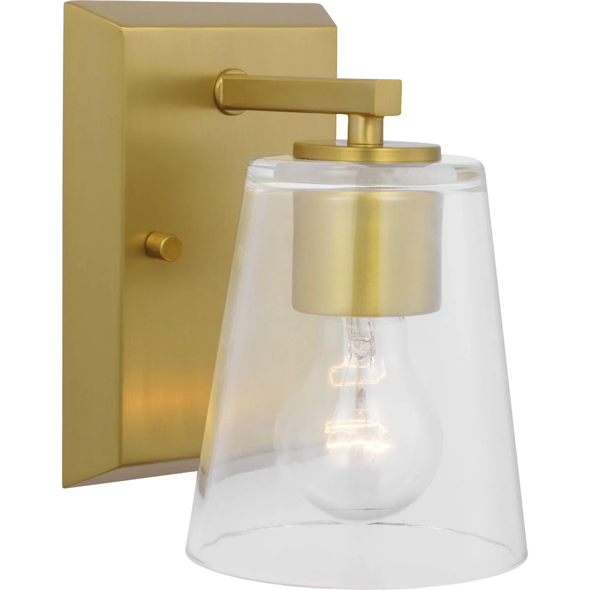 Vertex Collection One-Light Clear Glass Bath Light - Image 2