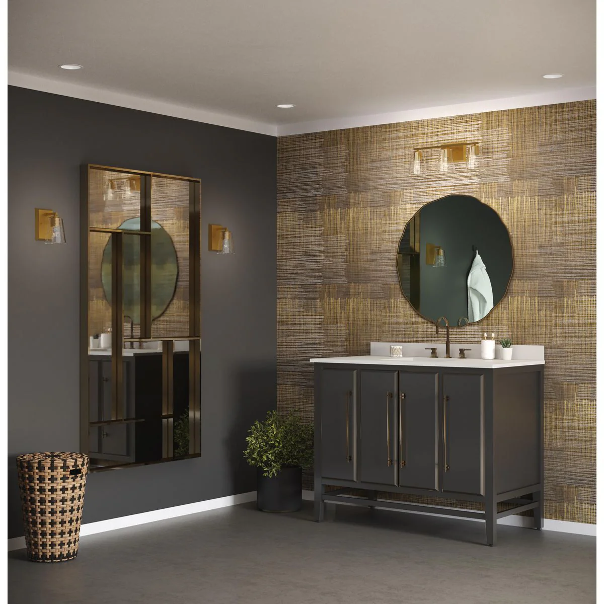 Vertex Collection One-Light Clear Glass Bath Light - Image 5