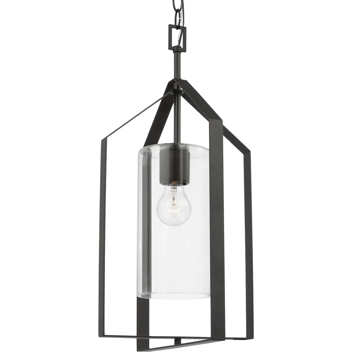 Vertex Collection One-Light Clear Glass Foyer Light