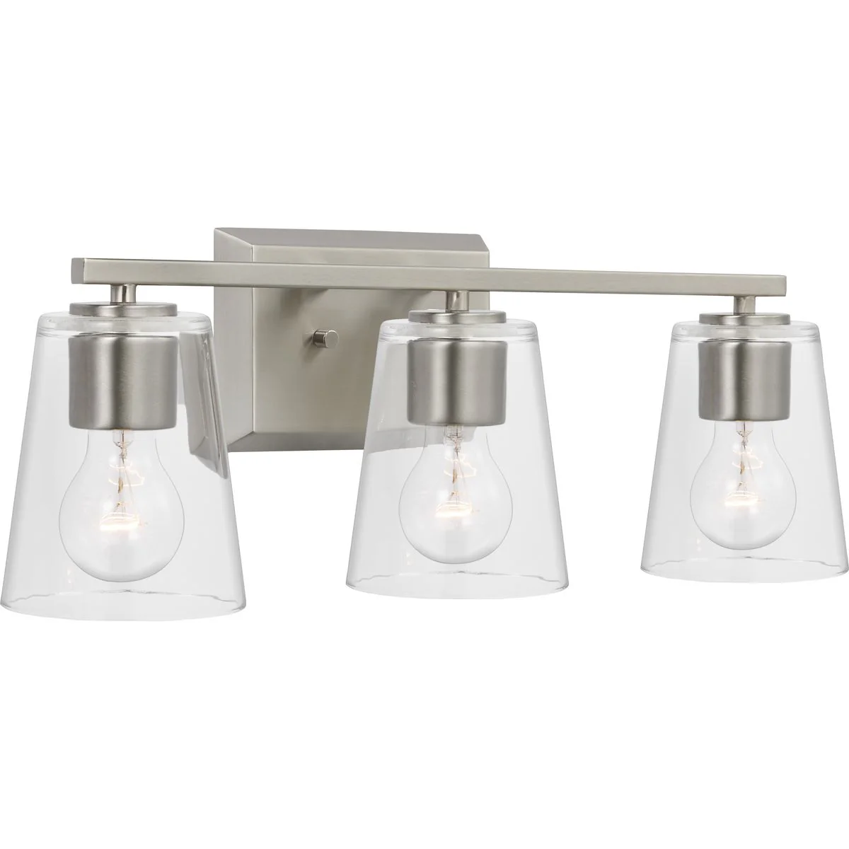 Vertex Collection Three-Light Clear Glass Bath Light - Image 5