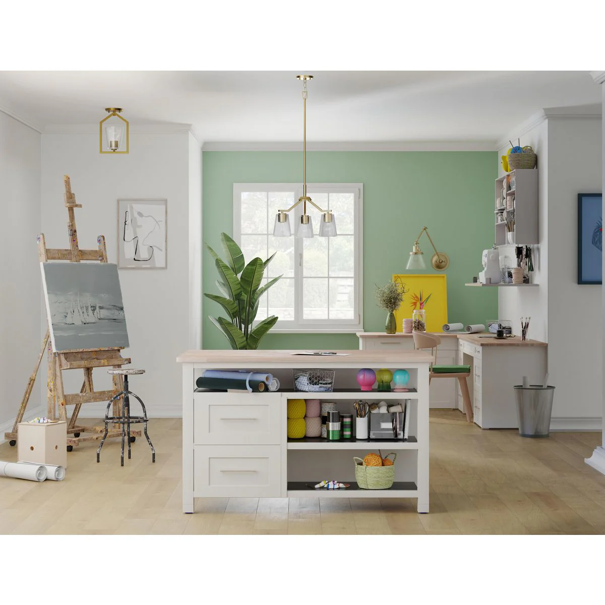 Vertex Collection Three-Light Clear Glass Convertible Chandelier - Image 5