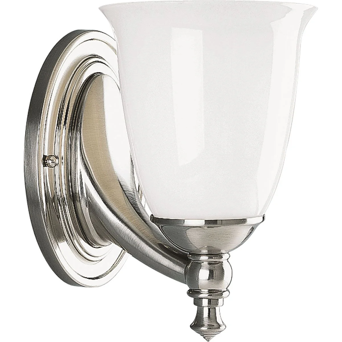 Victorian Collection One-Light White Opal Glass Bath Vanity Light - Image 2