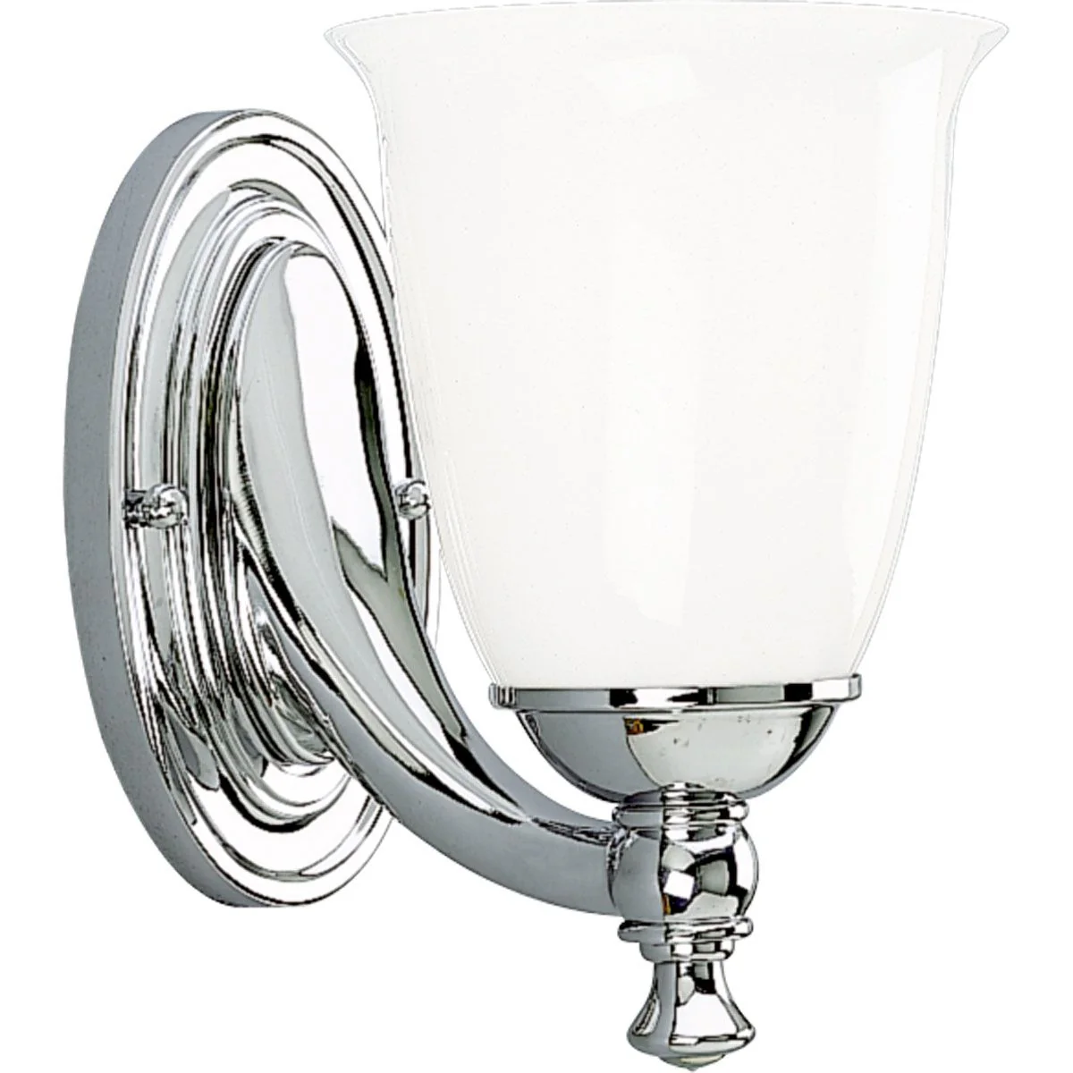 Victorian Collection One-Light White Opal Glass Bath Vanity Light - Image 3