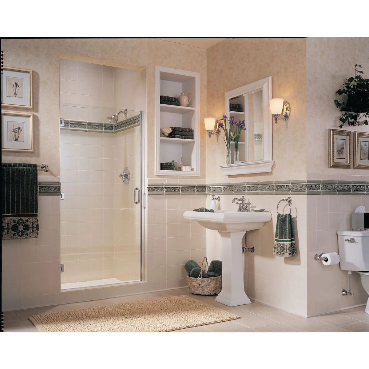 Victorian Collection One-Light White Opal Glass Bath Vanity Light - Image 4