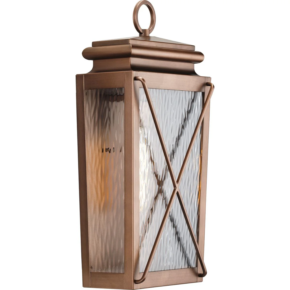 Wakeford Collection One-Light Clear Water Glass Medium Outdoor Wall Lantern - Image 3