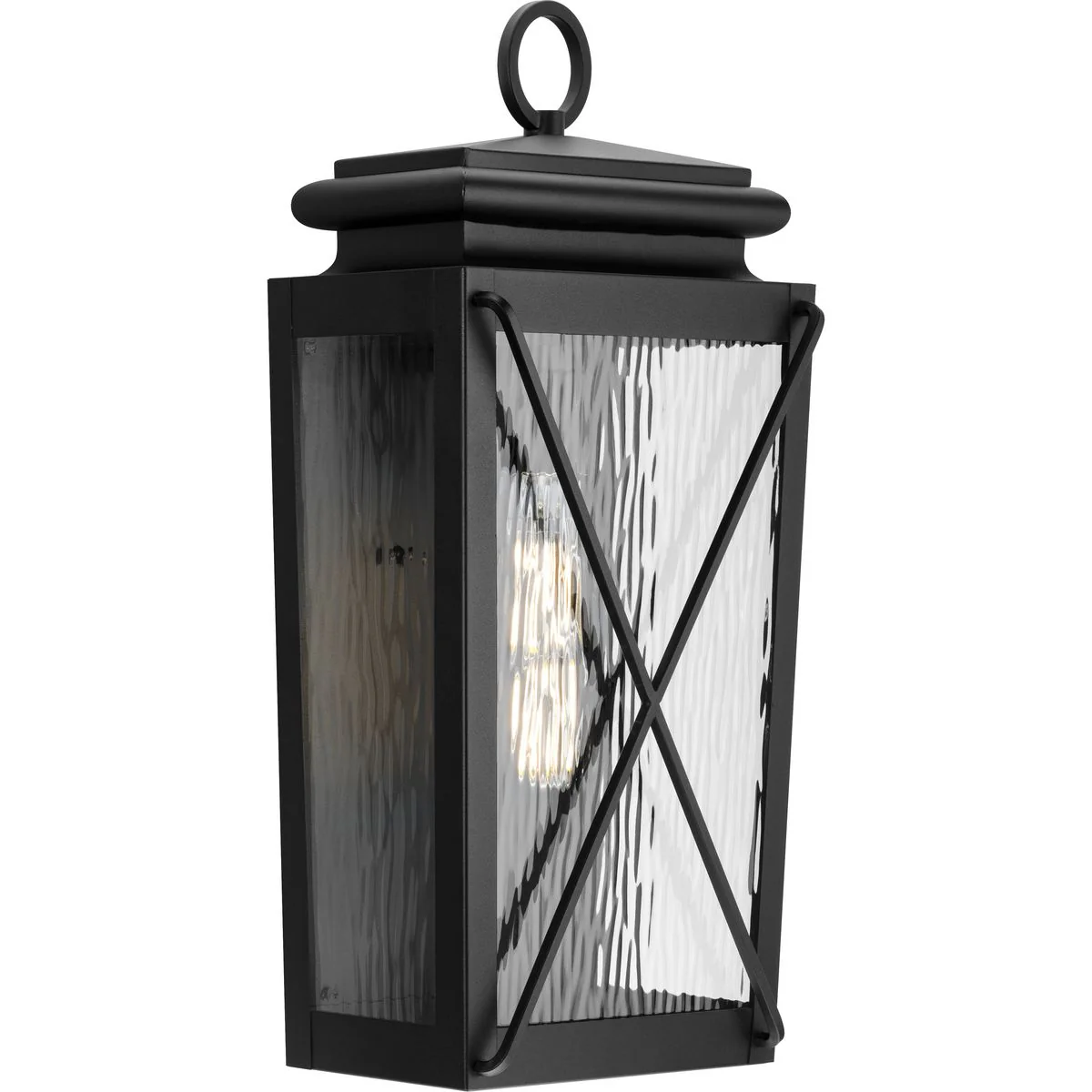 Wakeford Collection One-Light Clear Water Glass Medium Outdoor Wall Lantern - Image 4