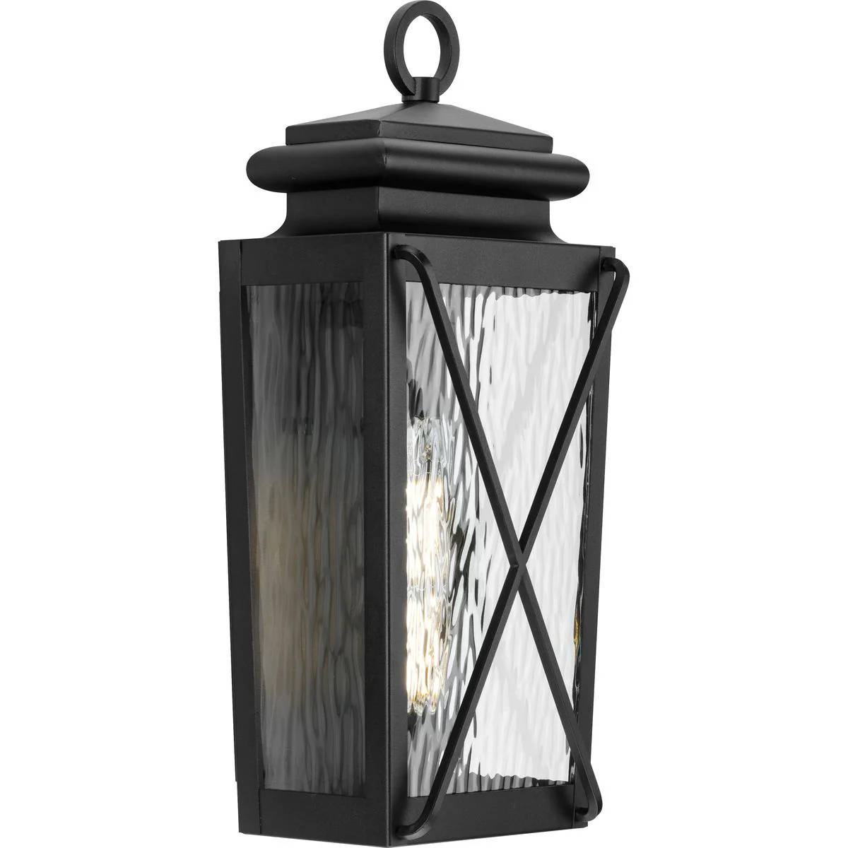 Wakeford Collection One-Light Clear Water Glass Small Outdoor Wall Lantern - Image 2