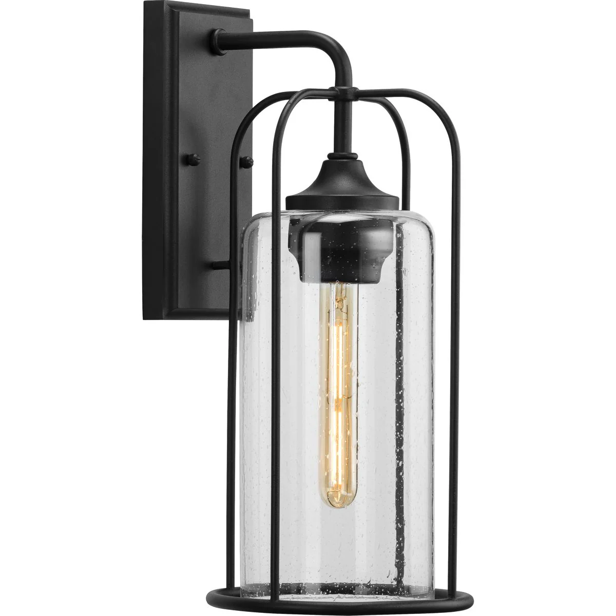 Watch Hill Collection One-Light Clear Seeded Glass Medium Outdoor Wall Lantern