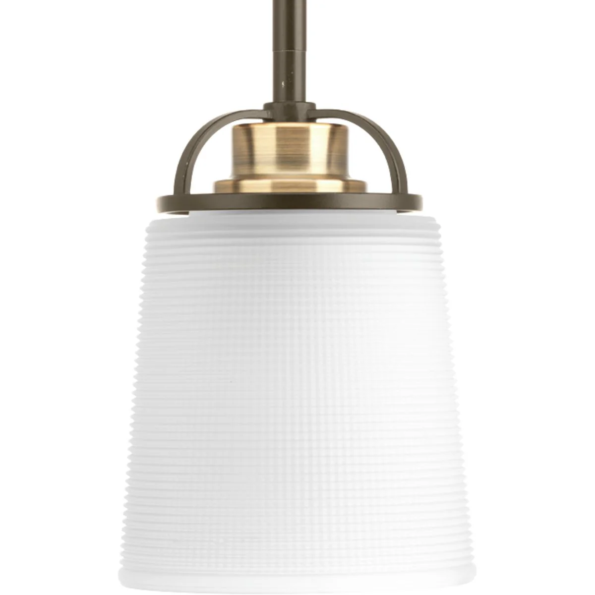 West Village Collection One-Light Etched Double Prismatic Glass Pendant Light - Image 2