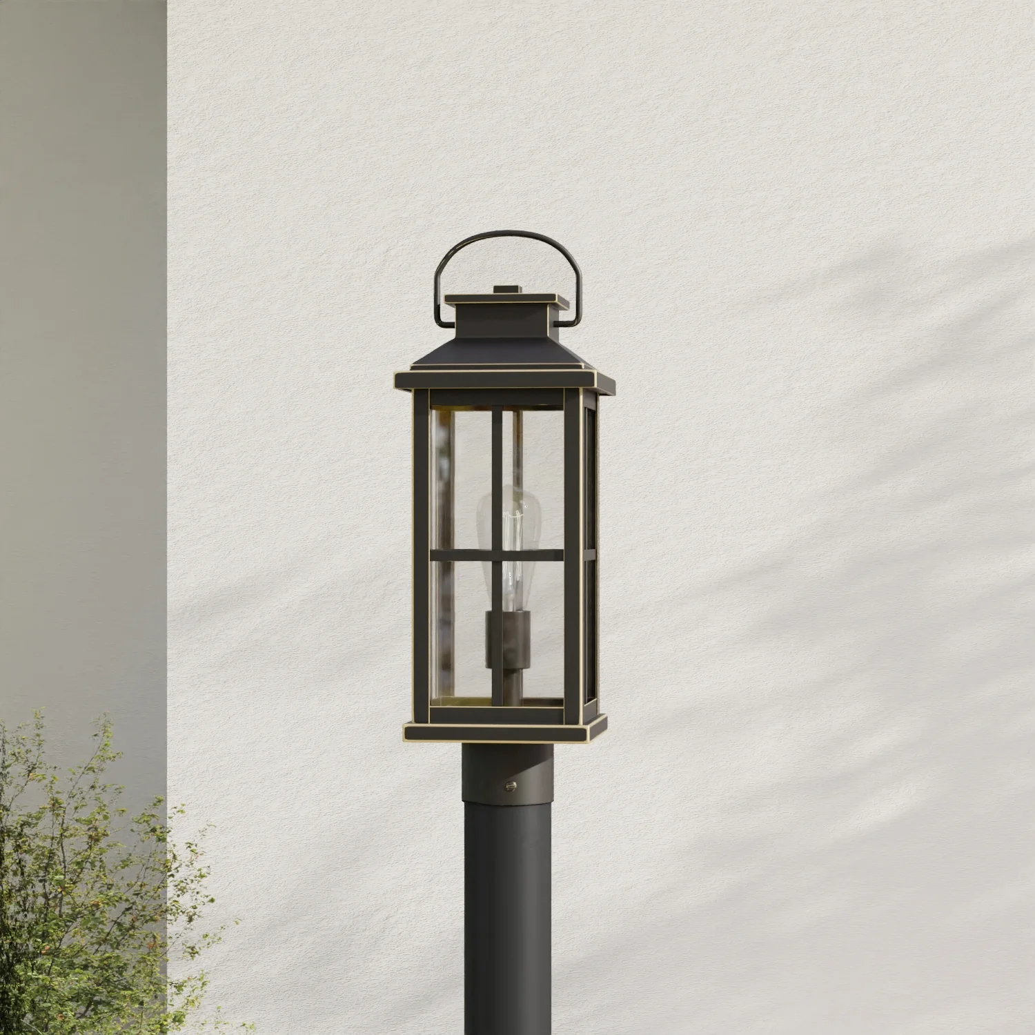 Williamston Collection One-Light Clear Glass Outdoor Post Lantern