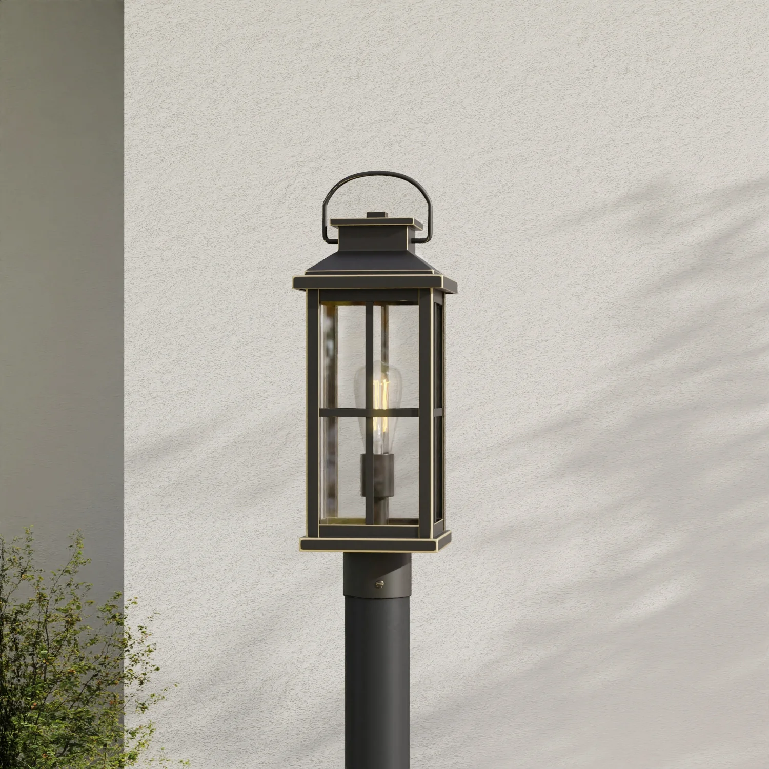 Williamston Collection One-Light Clear Glass Outdoor Post Lantern - Image 2