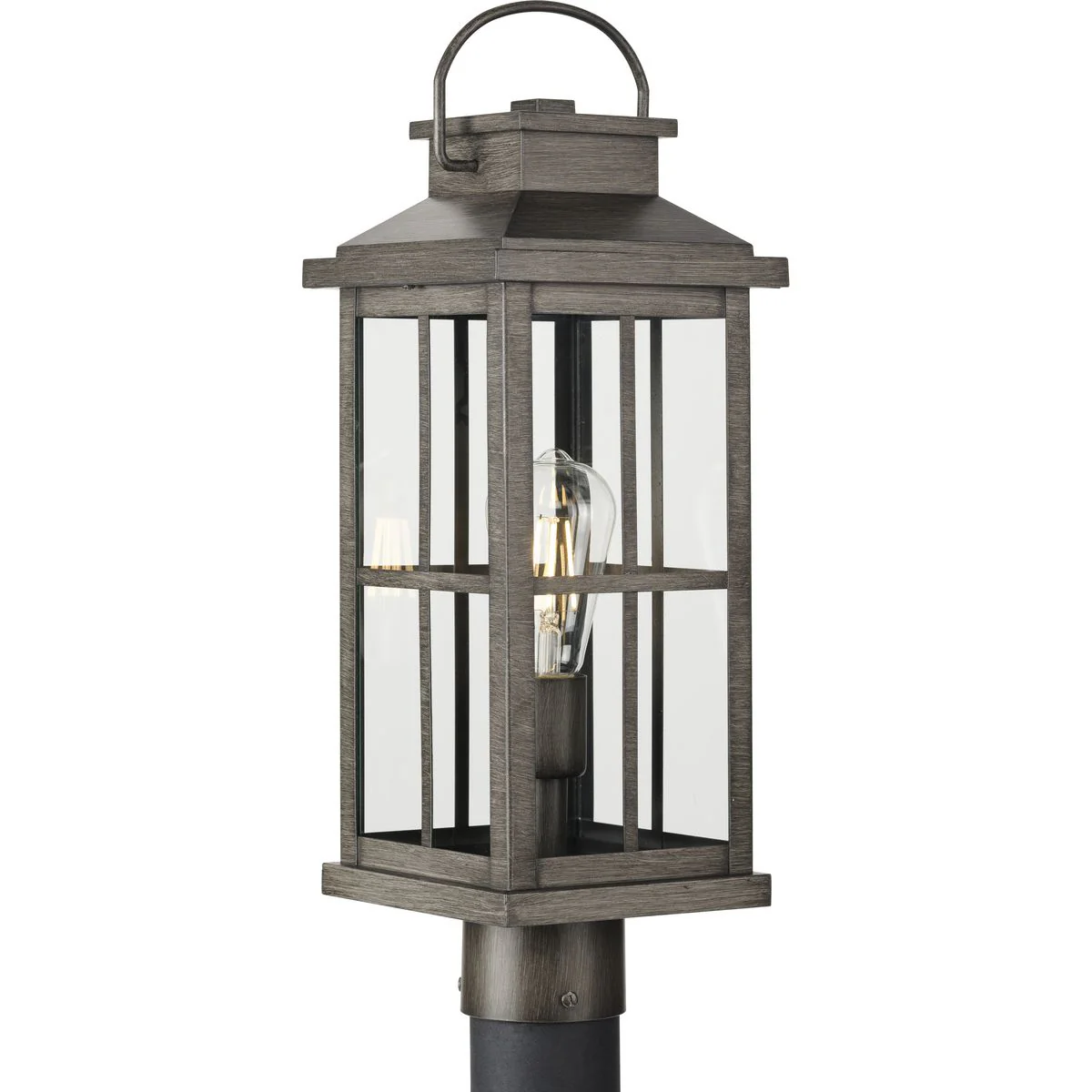 Williamston Collection One-Light Clear Glass Outdoor Post Lantern - Image 3