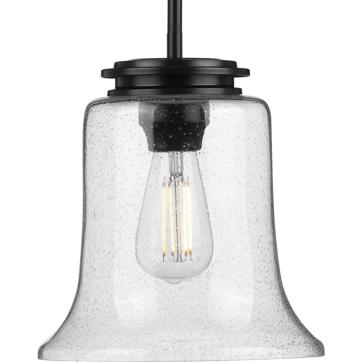 Winslett Collection One-Light Clear Seeded Glass Pendant Light - Image 2