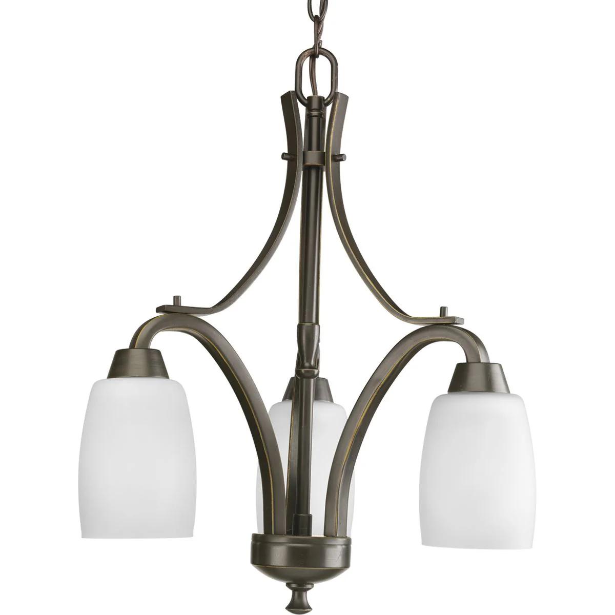 Wisten Collection Three-Light Etched Glass Chandelier Light - Image 2
